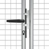 Portail de jardin en acier galvanisé 400 x 125 cm argent 549842549842