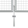 Portail de jardin en acier galvanisé 400 x 125 cm argent 549842549842