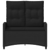 Banc de jardin Noir 105 x 60 x 112 cm Acier et Polyester 549854549854