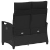 Banc de jardin Noir 105 x 60 x 112 cm Acier et Polyester 549854549854