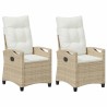 Chaise de jardin 2 pcs Beige et crème 56 x 60 x 112 cm 549863549863