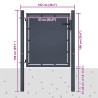 Portail de jardin en acier 100x100 cm anthracite 549865549865