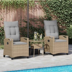 Chaise de jardin 2 pcs Beige et Gris clair 56 x 60 x 112 cm 549872549872