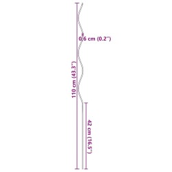 Supports de plantes en spirale 20 pcs Acier galvanisé 110 cm 549873549873