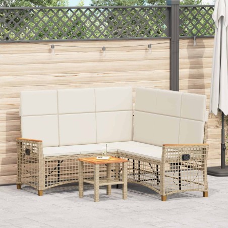 Ensemble de canapés inclinables de jardin Beige et blanc crème 549877549877