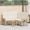Ensemble de canapés inclinables de jardin Beige et blanc crème 549877549877