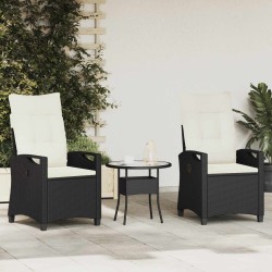 Chaise de jardin 2 pcs Noir et Crème 56 x 60 x 112 cm 549878549878
