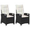 Chaise de jardin 2 pcs Noir et Crème 56 x 60 x 112 cm 549878549878