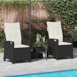Chaise de jardin 2 pcs Noir et Crème 56 x 60 x 112 cm 549878549878