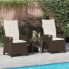 Chaise de jardin 2 pcs Marron et Crème 56 x 60 x 112 cm 549879549879