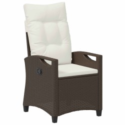 Chaise de jardin 2 pcs Marron et Crème 56 x 60 x 112 cm 549879549879