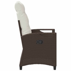 Chaise de jardin 2 pcs Marron et Crème 56 x 60 x 112 cm 549879549879