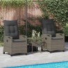 Chaise de jardin 2 pcs Gris et Gris foncé 56 x 60 x 112 cm 549880549880