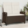 Banc de jardin avec oreiller Marron et Crème 105 x 60 x 112 cm 549881549881