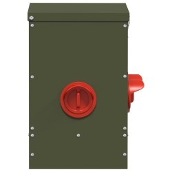 Mangeoire pour poules 2 pcs Vert olive 40,5 x 25 x 38 cm 549885549885