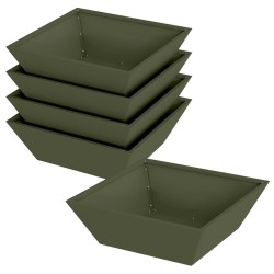 Cache-pot de jardin 5 pcs Vert olive 50 x 50 x 15 cm 549894549894