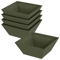 Cache-pot de jardin 5 pcs Vert olive 40 x 40 x 15 cm 549902549902