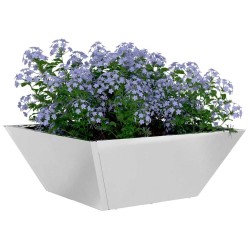 Cache-pot de jardin Argent 40 x 40 x 15 cm Acier inoxydable 549903549903