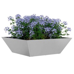 Cache-pot de jardin Argent 50 x 50 x 15 cm Acier inoxydable 549910549910