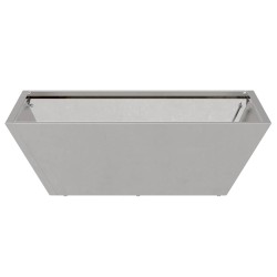 Cache-pot de jardin Argent 50 x 50 x 15 cm Acier inoxydable 549910549910