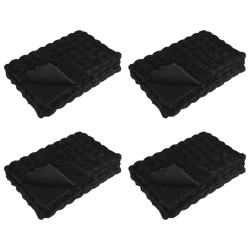 Couverture antidérapante en fausse de lapin Olite 4 pcs Noir 549911549911