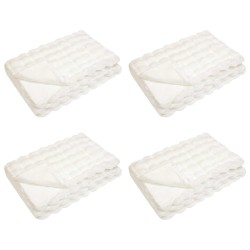 Couverture antidérapante en fausse de lapin Olite 4 pcs Blanc 549912549912