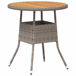 Table de Dîner avec stockage Gris et Acacia 70 x 70 x 73 cm 549918549918