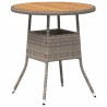 Table de Dîner avec stockage Gris et Acacia 70 x 70 x 73 cm 549918549918