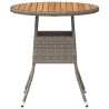 Table de Dîner avec stockage Gris et Acacia 70 x 70 x 73 cm 549918549918