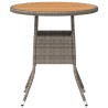 Table de Dîner avec stockage Gris et Acacia 70 x 70 x 73 cm 549918549918