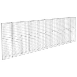 Mur à gabion avec couvercles Acier galvanisé 600x30x200 cm 549936549936
