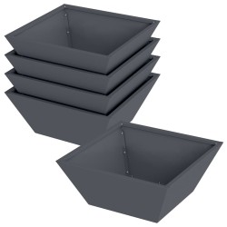 Cache-pot de jardin 5 pcs Anthracite 40 x 40 x 15 cm 549941549941