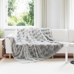 Couverture antidérapante en fausse de lapin Olite 4 pcs Gris 549950549950