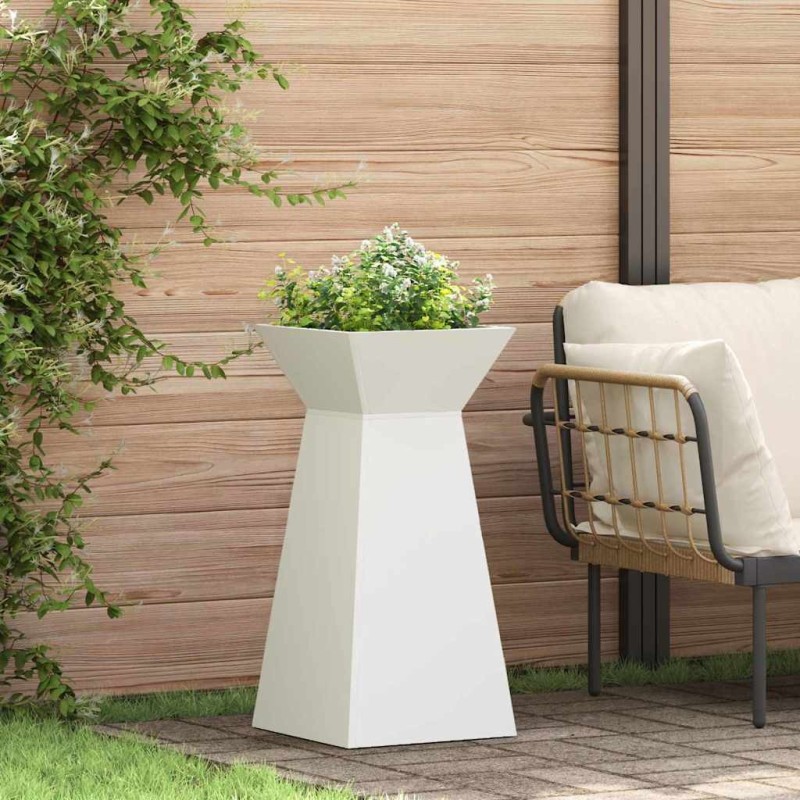 Jardinière à pilier 2 pcs Blanc 35 x 35 x 73 cm 549961549961