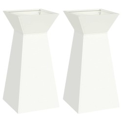 Jardinière à pilier 2 pcs Blanc 35 x 35 x 73 cm 549961549961