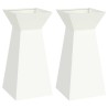 Jardinière à pilier 2 pcs Blanc 35 x 35 x 73 cm 549961549961