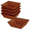 Cache-pot de jardin 5 pcs Rouillé 50 x 50 x 15 cm 549968549968