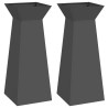 Jardinière à pilier 2 pcs Noir 40 x 40 x 100 cm 549969549969