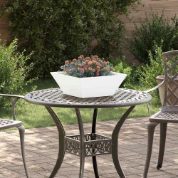 Cache-pot de jardin 5 pcs Blanc 40 x 40 x 15 cm 549971549971