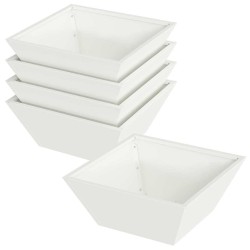 Cache-pot de jardin 5 pcs Blanc 40 x 40 x 15 cm 549971549971
