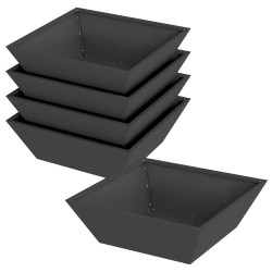 Cache-pot de jardin 5 pcs Noir 50 x 50 x 15 cm 549973549973