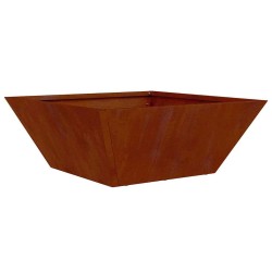 Cache-pot de jardin Rouillé 40 x 40 x 15 cm Acier patiné 549975549975