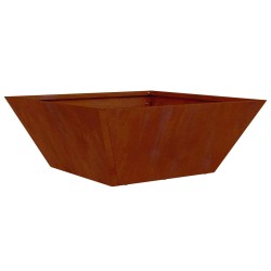 Cache-pot de jardin Rouillé 40 x 40 x 15 cm Acier patiné 549975549975