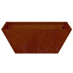 Cache-pot de jardin Rouillé 40 x 40 x 15 cm Acier patiné 549975549975