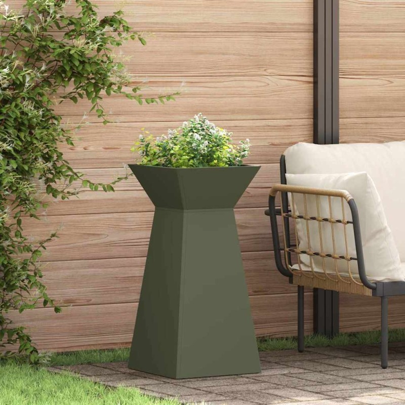 Jardinière à pilier 2 pcs Olive 35 x 35 x 73 cm 549987549987