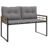Banc à couches en bois avec coussin Gris clair 114 x 55 x 77 cm 550004550004