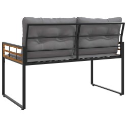 Banc à couches en bois avec coussin Gris clair 114 x 55 x 77 cm 550004550004
