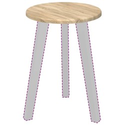 Plateau de table Chêne sonoma Ø 30 x 1,5 cm Bois d'ingénierie 550010550010