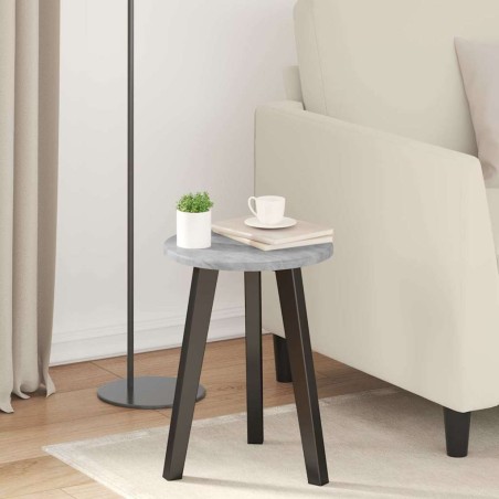 Plateau de table Gris béton Ø 30 x 1,5 cm Bois d'ingénierie 550011550011