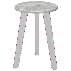 Plateau de table Gris béton Ø 30 x 1,5 cm Bois d'ingénierie 550011550011